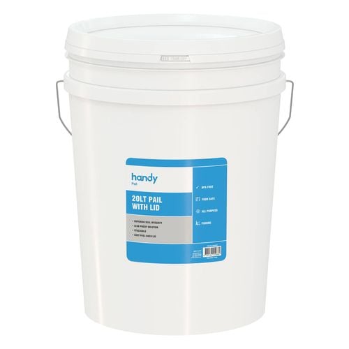 20L White Pail With Lid