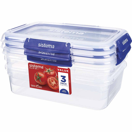 2.2 litre - Rectangle Container (Pack of 3)