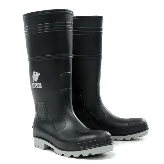 Bison Inca PVC Safety Gumboot - Black